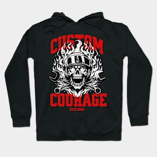 Custom Courage (skull flaming) Hoodie